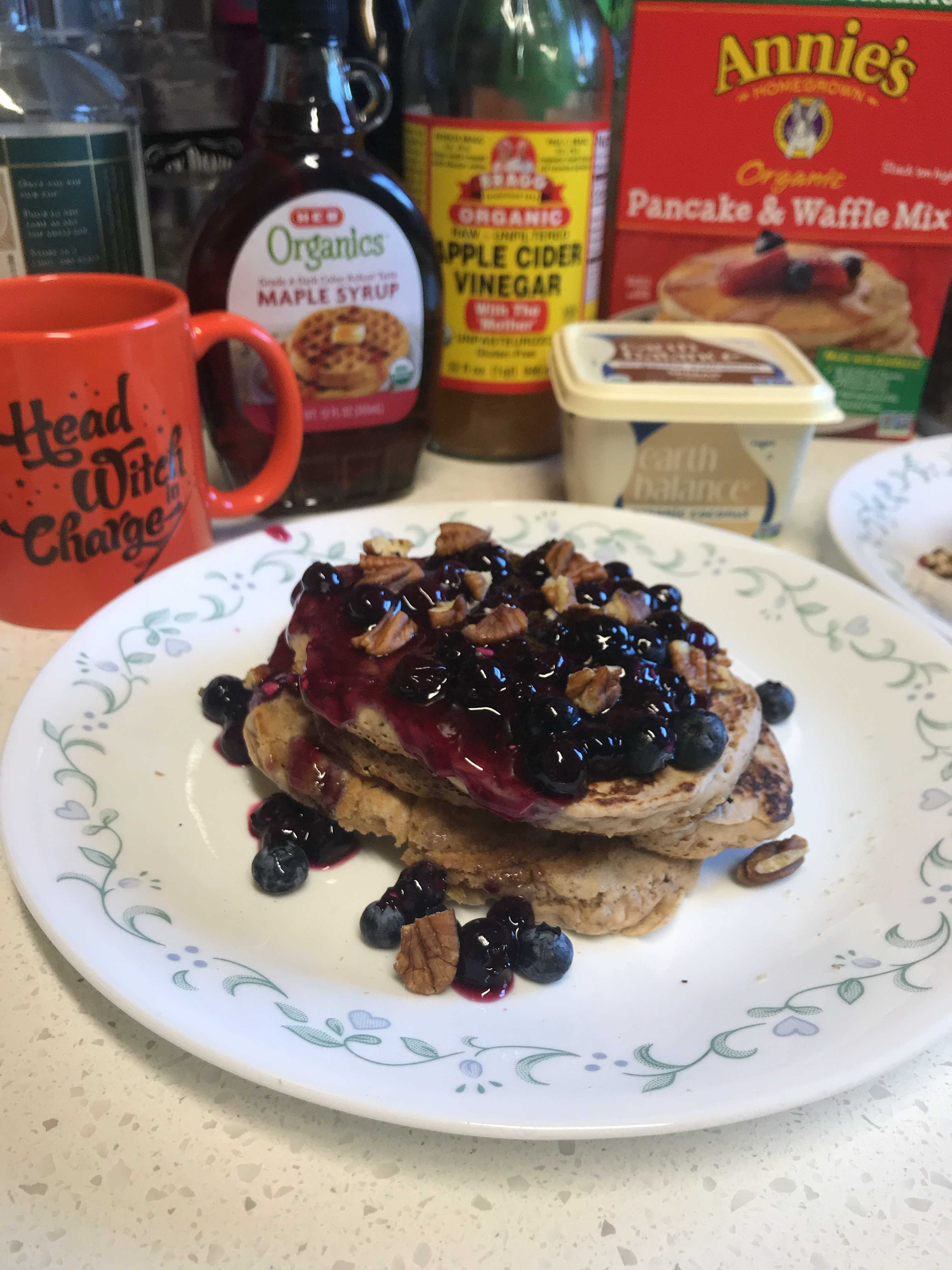 A particularly satisfying vegan blueberry pancake brunch from 2020